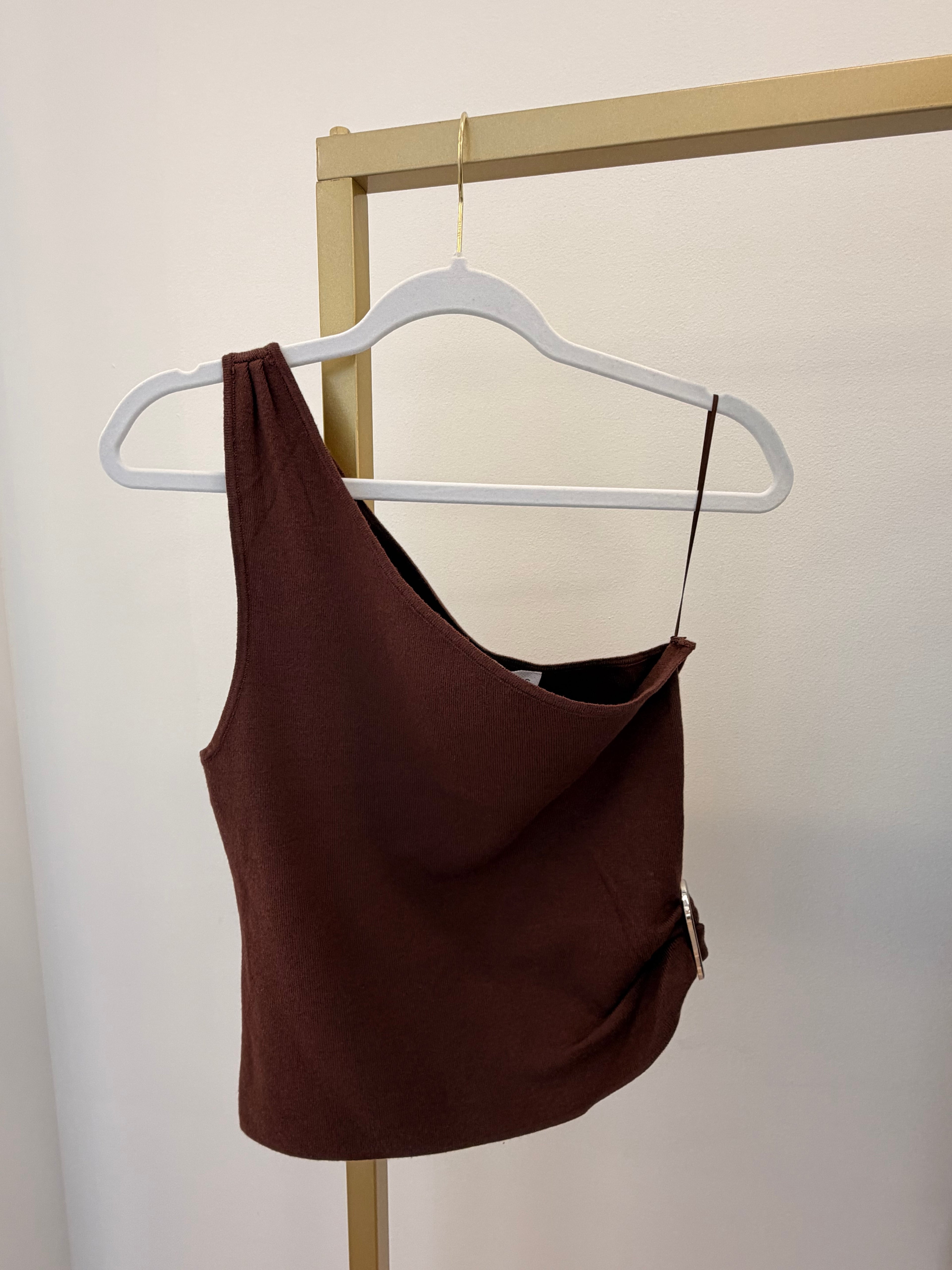 One Shoulder Buckle Top