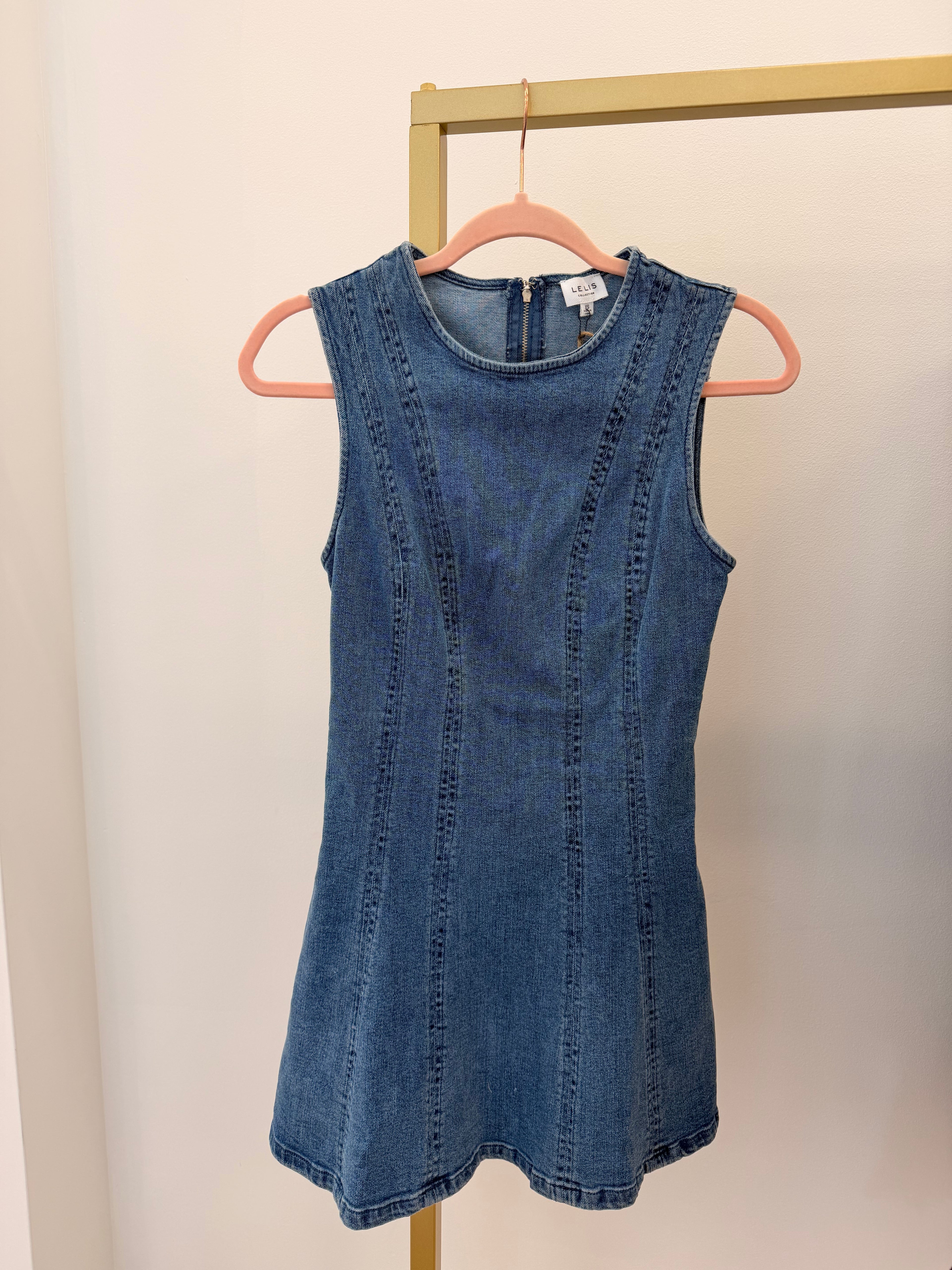 Sleeveless Denim Mini Dress