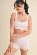 Gingham Athletic Bra Top